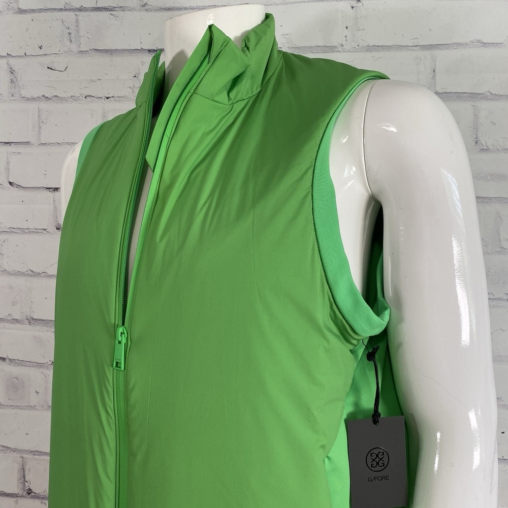 G/Fore Vest Men's Medium The Maverick Hybrid Stretch Vest Lime Green Golf NWT